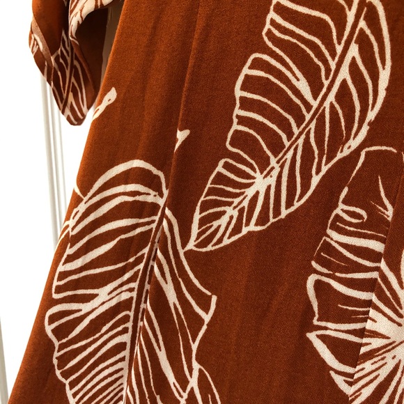 Leaf Print Culotte Jumpsuit - Picture 6 of 7